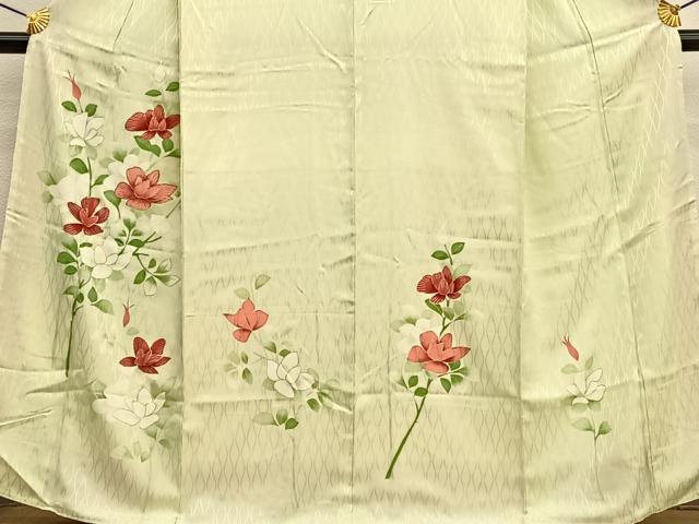 平和屋着物■訪問着 駒刺繍 枝花文 金彩 正絹 逸品 BAAW4743hv