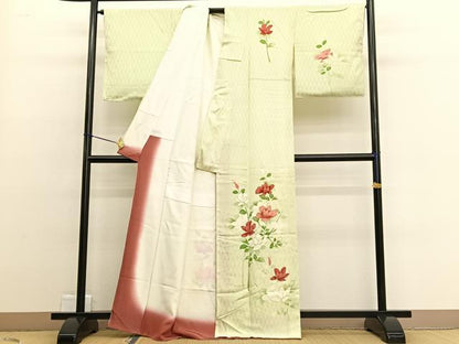 平和屋着物■訪問着 駒刺繍 枝花文 金彩 正絹 逸品 BAAW4743hv