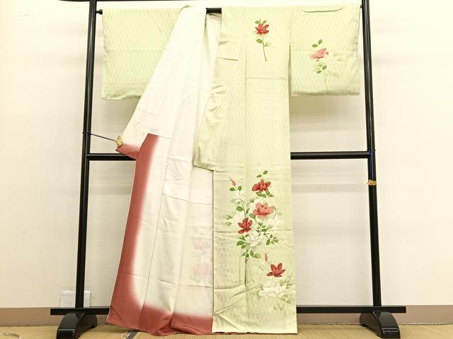 平和屋着物■訪問着 駒刺繍 枝花文 金彩 正絹 逸品 BAAW4743hv