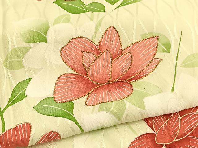 平和屋着物■訪問着 駒刺繍 枝花文 金彩 正絹 逸品 BAAW4743hv