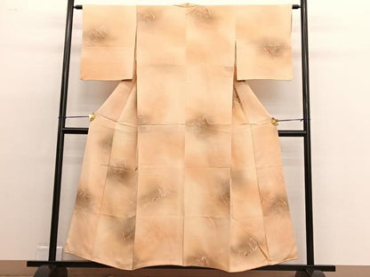 平和屋着物■上質な小紋 手描き 風景文 暈し染め 正絹 逸品 BAAW4748hv