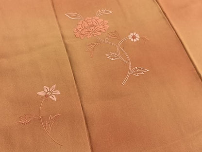 平和屋着物■訪問着　刺繍　枝花文　暈し染め　正絹　逸品　未使用　BAAW4753hv