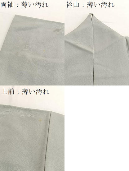 平和屋着物■上質な色無地 風景地紋 蕎麦切色 正絹 逸品 BAAW4763hv