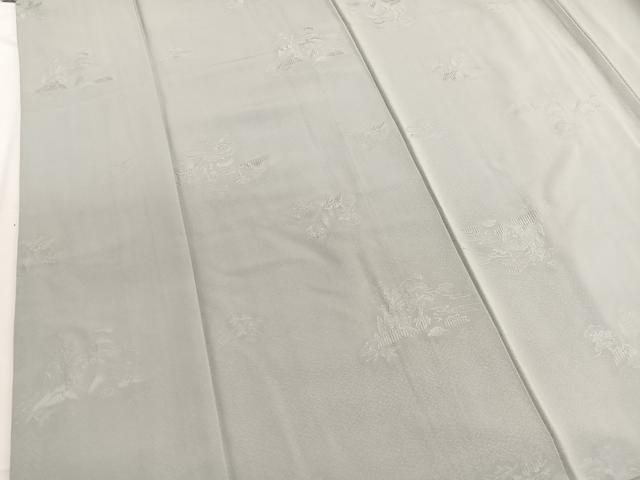 平和屋着物■上質な色無地 風景地紋 蕎麦切色 正絹 逸品 BAAW4763hv