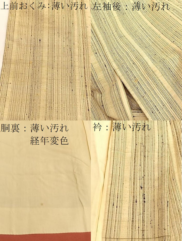 平和屋着物■上質な紬　縞　正絹　逸品　BAAW4768hv