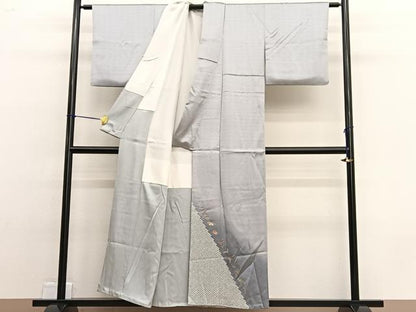 平和屋着物■訪問着 絞り 飛鶴松竹梅 暈し染め 金彩 正絹 逸品 BAAW4771hv