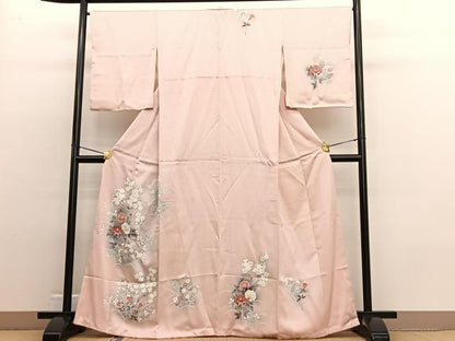 平和屋着物■訪問着 草花文 暈し染め 正絹 逸品 BAAW4772hv
