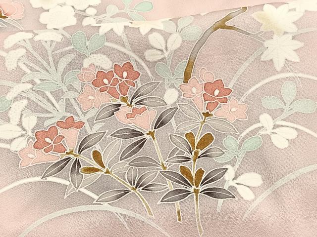 平和屋着物■訪問着 草花文 暈し染め 正絹 逸品 BAAW4772hv