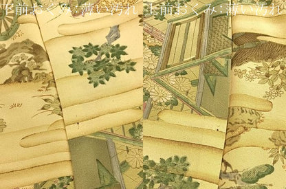 平和屋着物■上質な小紋 手描き 風景文 正絹 逸品 BAAW4773hv