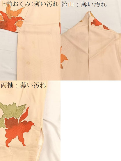 平和屋着物■上質な小紋 地紋起こし カトレア 正絹 逸品 BAAW4786hv