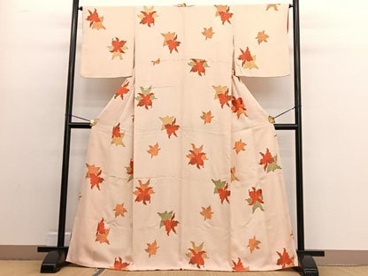 平和屋着物■上質な小紋 地紋起こし カトレア 正絹 逸品 BAAW4786hv