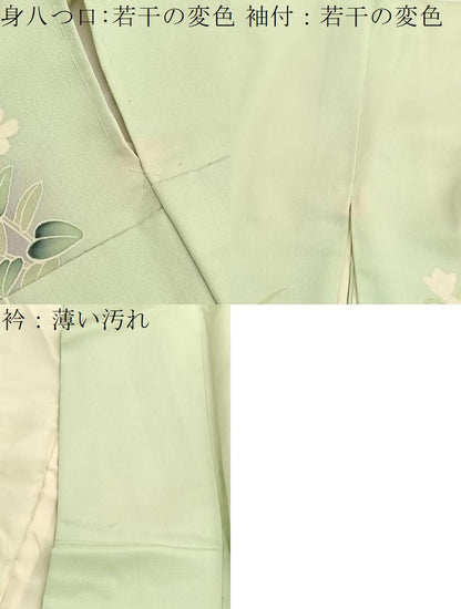 平和屋着物■訪問着　刺繍　椿　暈し染め　正絹　逸品　BAAW4799hv