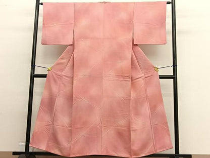 平和屋着物■上質な小紋　地紋起こし　幾何学文様　暈し染め　正絹　逸品　BAAW4807hv