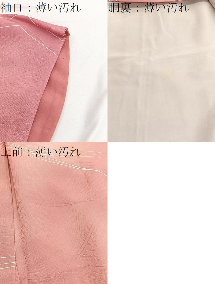 平和屋着物■上質な小紋　地紋起こし　幾何学文様　暈し染め　正絹　逸品　BAAW4807hv