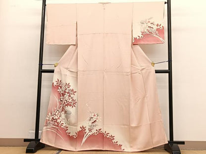 平和屋着物■訪問着　貝桶枝花文　暈し染め　正絹　逸品　BAAW4808hv