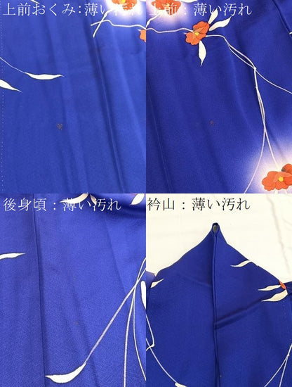 平和屋着物■上質な小紋　手描き　枝花文　蛍暈し　正絹　逸品　BAAW4815hv