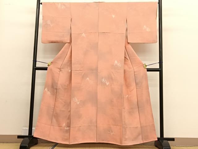 平和屋着物■上質な小紋　地紋起こし　風景文　暈し染め　正絹　逸品　BAAW4816hv