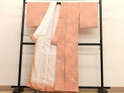 平和屋着物■上質な小紋　地紋起こし　風景文　暈し染め　正絹　逸品　BAAW4816hv