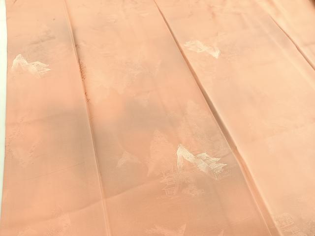 平和屋着物■上質な小紋　地紋起こし　風景文　暈し染め　正絹　逸品　BAAW4816hv