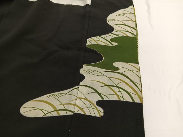 平和屋着物■豪華黒留袖　駒刺繍　鏡裏文　金彩　正絹　逸品　BAAW4817hv