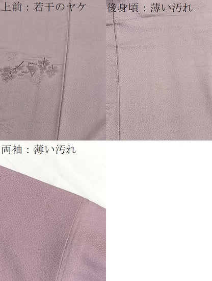 平和屋着物■上質な小紋　地紋起こし　風景文　正絹　逸品　未使用　BAAW4825hv