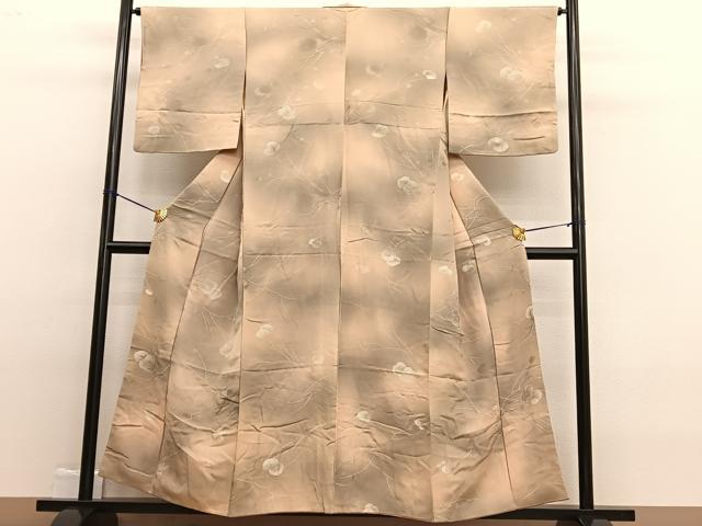 平和屋着物■上質な小紋　地紋起こし　光琳梅　暈し染め　正絹　逸品　BAAW4850hv