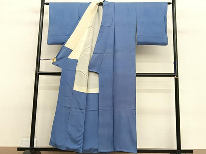 平和屋着物■上質な色無地 流水地紋 薄花色 正絹 逸品 BAAW4854hv