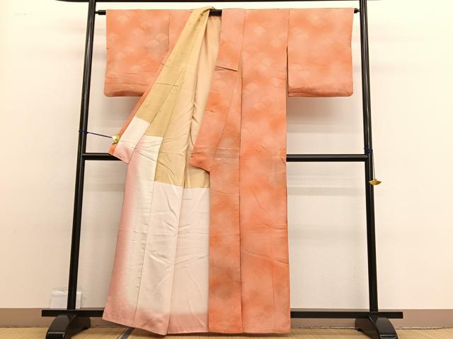 平和屋着物■上質な小紋　青海波　暈し染め　正絹　逸品　BAAW4857hv