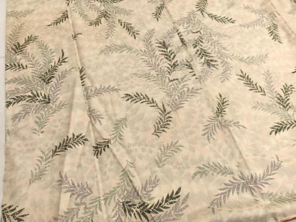 平和屋着物■上質な小紋 紬地 草葉文 正絹 逸品 BAAW4858hv