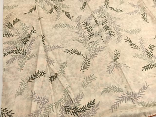 平和屋着物■上質な小紋 紬地 草葉文 正絹 逸品 BAAW4858hv