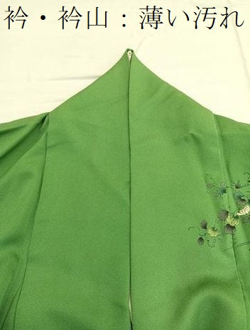 平和屋着物■訪問着　手描き　刺繍　流水花車文　暈し染め　金彩　正絹　逸品　BAAW4859hv