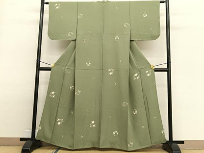 平和屋着物■上質な小紋　友禅　花丸文　正絹　逸品　BAAW4873hv