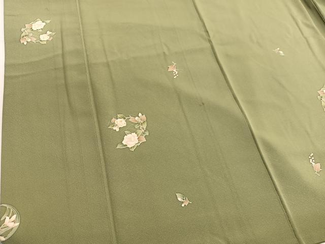 平和屋着物■上質な小紋　友禅　花丸文　正絹　逸品　BAAW4873hv