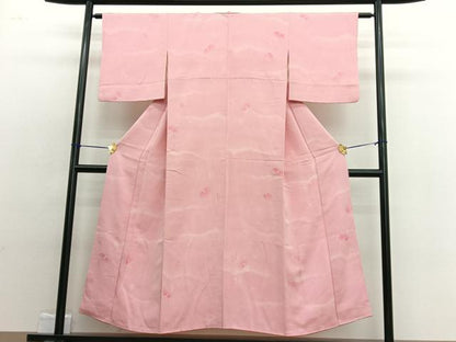 平和屋着物■上質な小紋 地紋起こし 蔦の葉文 暈し染め 正絹 逸品 BAAW4890hv