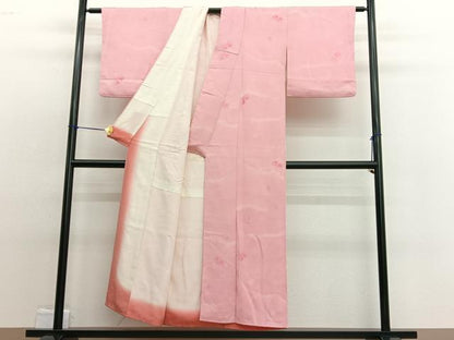 平和屋着物■上質な小紋 地紋起こし 蔦の葉文 暈し染め 正絹 逸品 BAAW4890hv