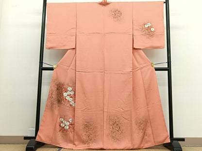 平和屋着物■訪問着　刺繍　籬菊文　金銀彩　正絹　逸品　BAAW4894hv