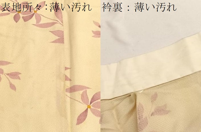 平和屋着物■長襦袢 無双仕立て 枝花文 正絹 逸品 BAAW4900hv