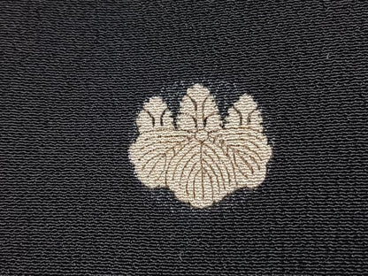 平和屋着物■豪華黒留袖　手描き　駒刺繍　尾長鳥　正絹　逸品　BAAW4911hv
