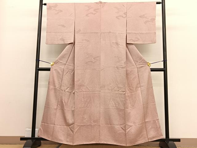 平和屋着物■上質な小紋　地紋起こし　瑞雲　正絹　逸品　BAAW4913hv