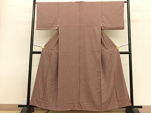 平和屋着物■上質な小紋　花唐草文　正絹　逸品　BAAW4915hv