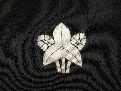 平和屋着物■豪華黒留袖 刺繍 群鶴竹梅文 正絹 逸品 BAAW4919hv