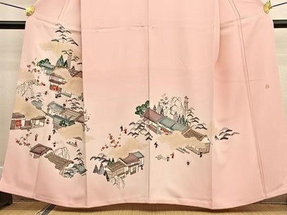 平和屋着物■豪華色留袖 作家物 人物風景文 暈し染め 正絹 逸品 未使用 BAAW4936hv