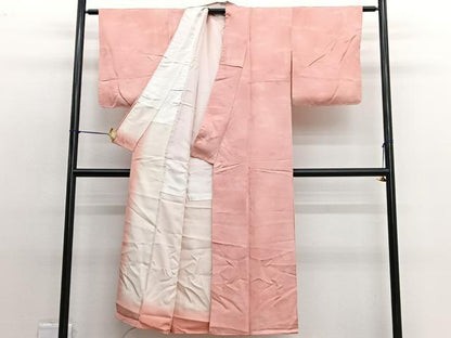 平和屋着物■上質な小紋　雲取り枝葉文　暈し染め　正絹　逸品　BAAW4955hv