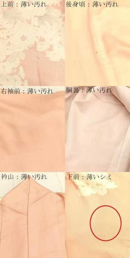 平和屋着物■訪問着　刺繍　草花文　正絹　逸品　BAAW4959hv