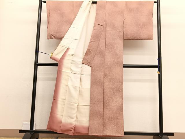 平和屋着物■上質な小紋　大小あられ　暈し染め　正絹　逸品　BAAW4961hv