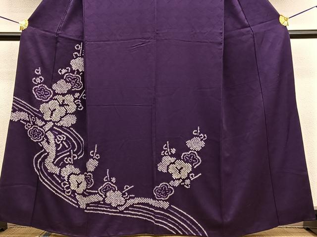 平和屋着物■訪問着　絞り　流水梅文　正絹　逸品　BAAW4963hv