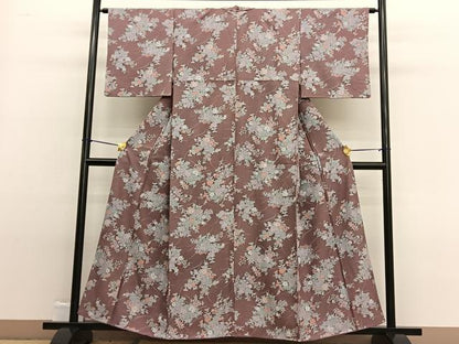 平和屋着物■上質な小紋　草花文　正絹　逸品　BAAW4974hv