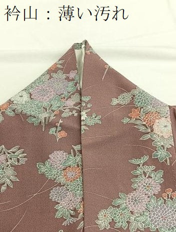 平和屋着物■上質な小紋　草花文　正絹　逸品　BAAW4974hv