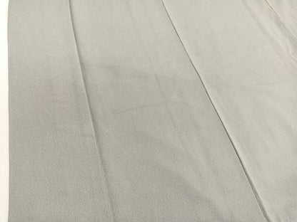 平和屋着物■上質な色無地　紗綾形地紋　利休白茶色　反端付き　正絹　逸品　BAAW4976hv