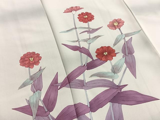 平和屋着物■訪問着　手描き　枝花文　暈し染め　正絹　逸品　BAAW4994hv